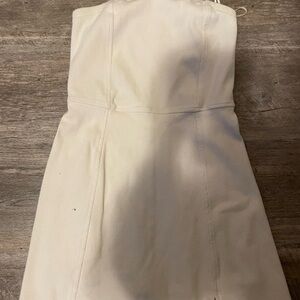 American Eagle Outfitters Cream Strapless Dress